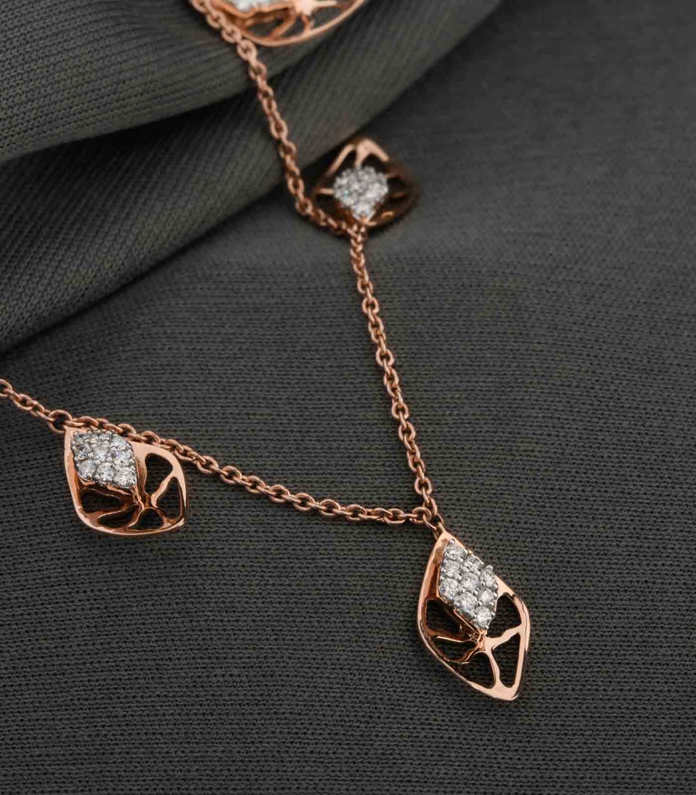 Diamond Leaflets Necklace