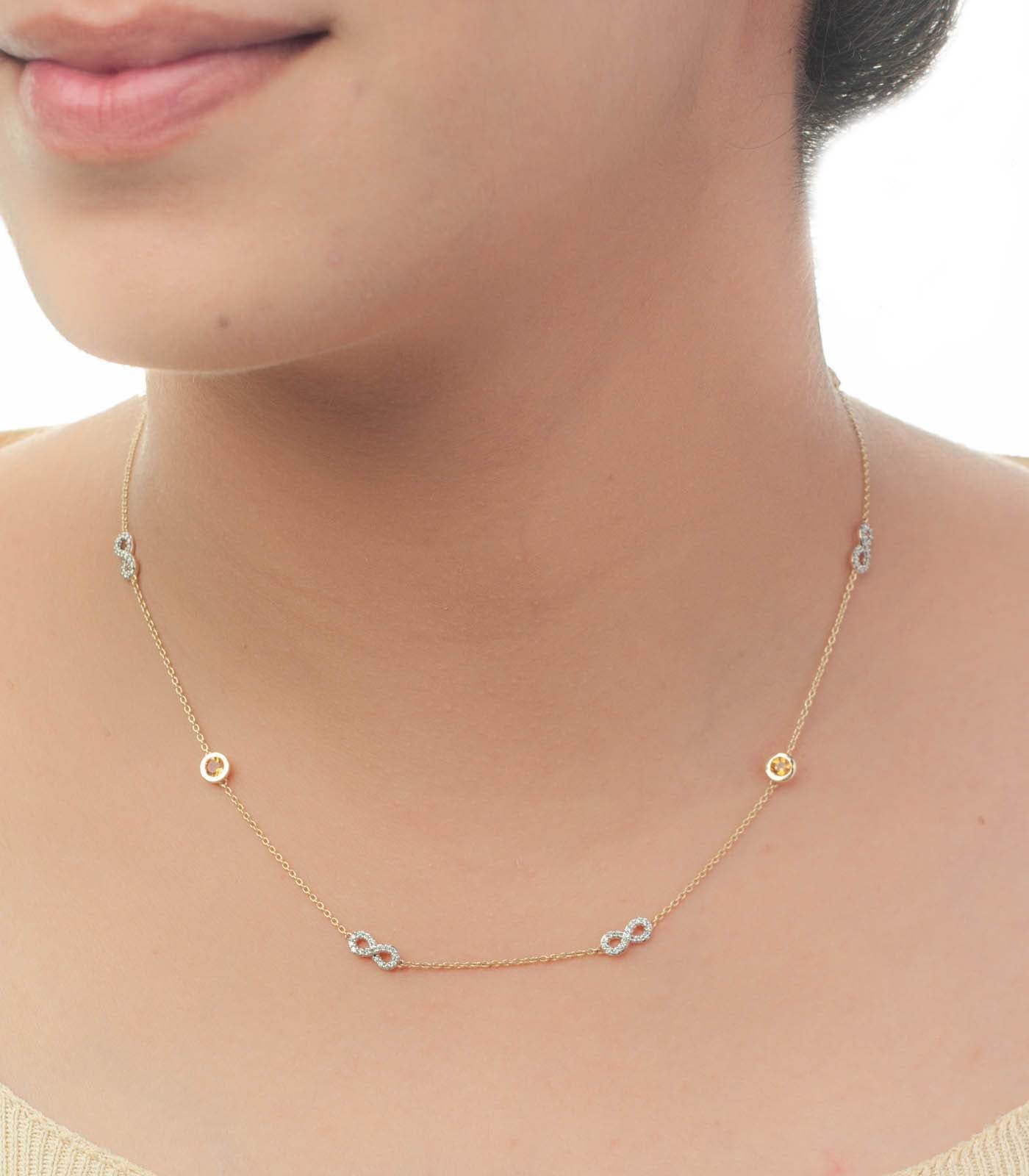 Diamond infinity Necklace