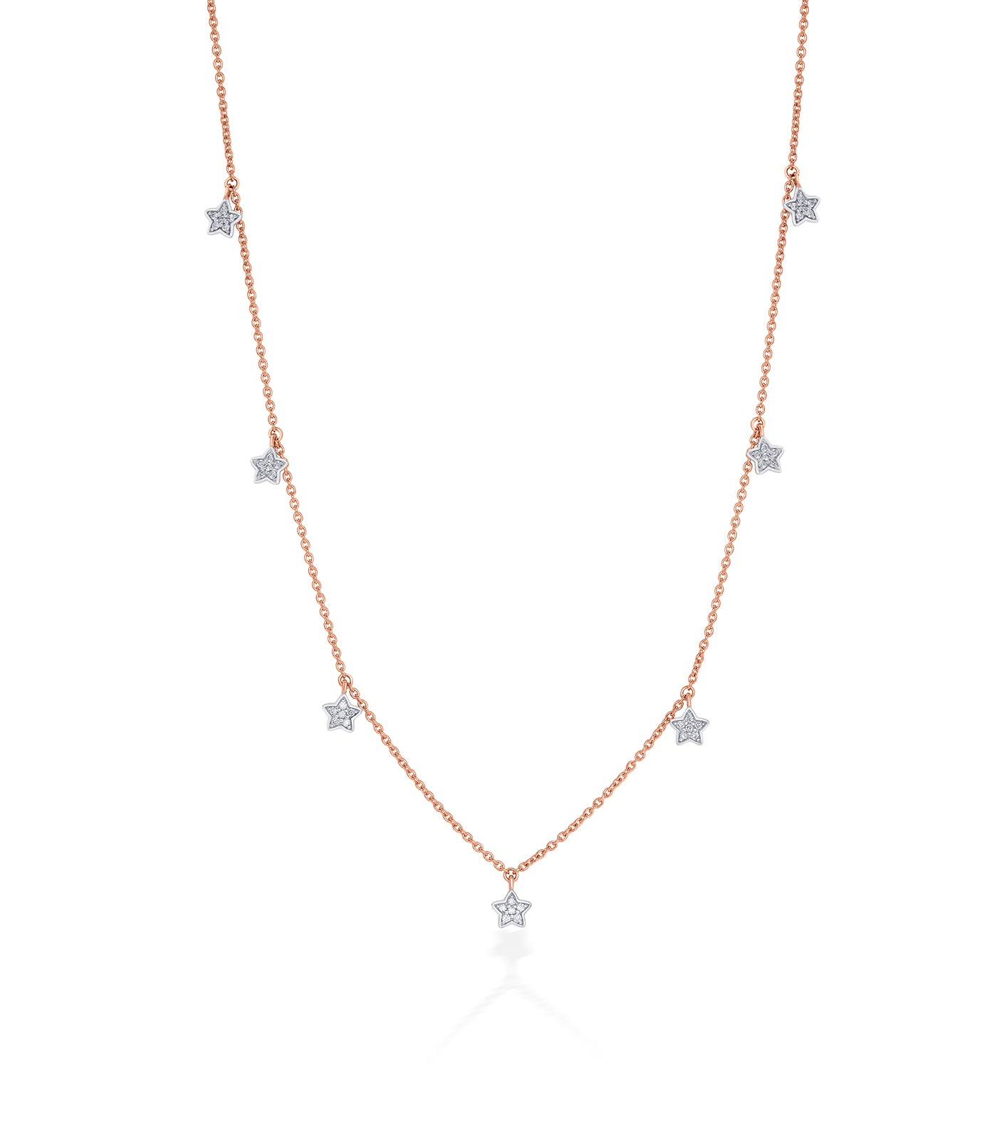 Diamond Stream Of Stars Necklace