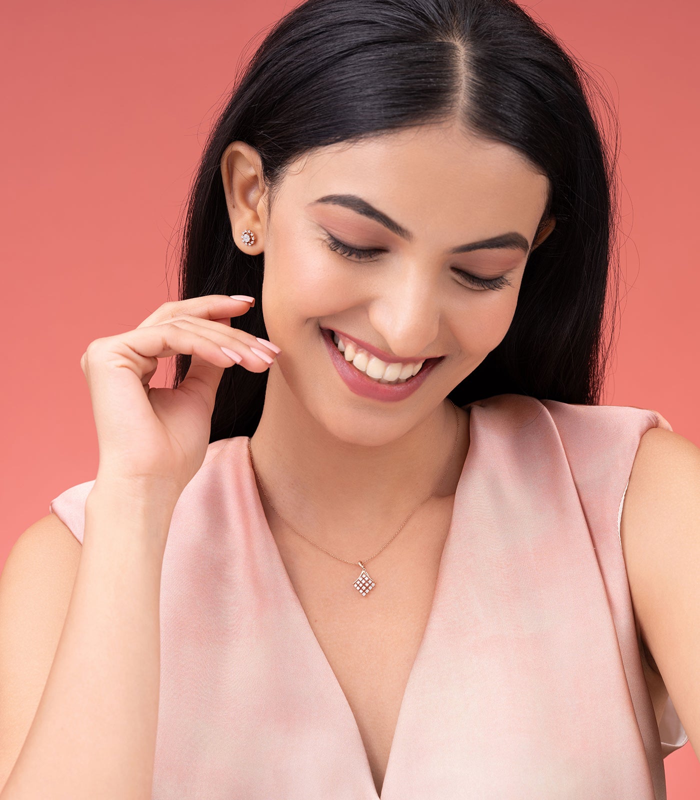 Diamond Quadret Necklace