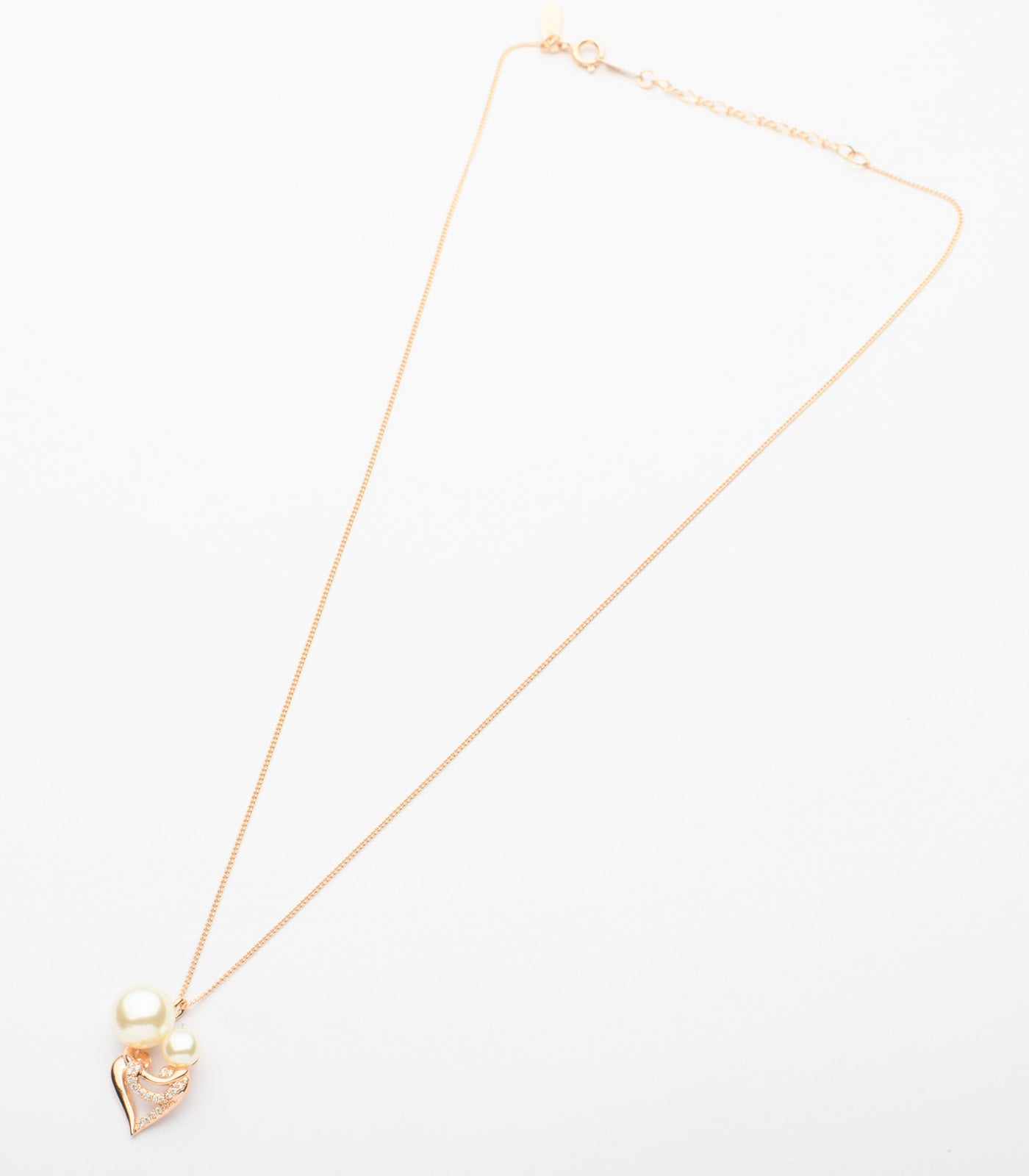 Graceful Twin Pearls Necklace (Brass)