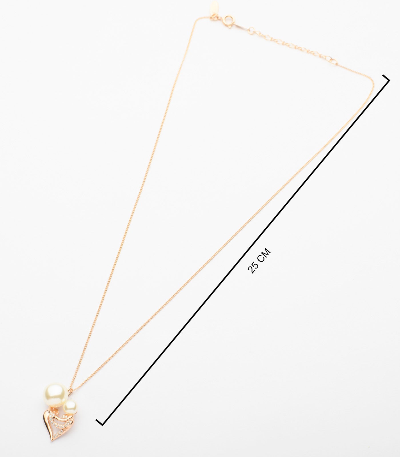 Graceful Twin Pearls Necklace (Brass)