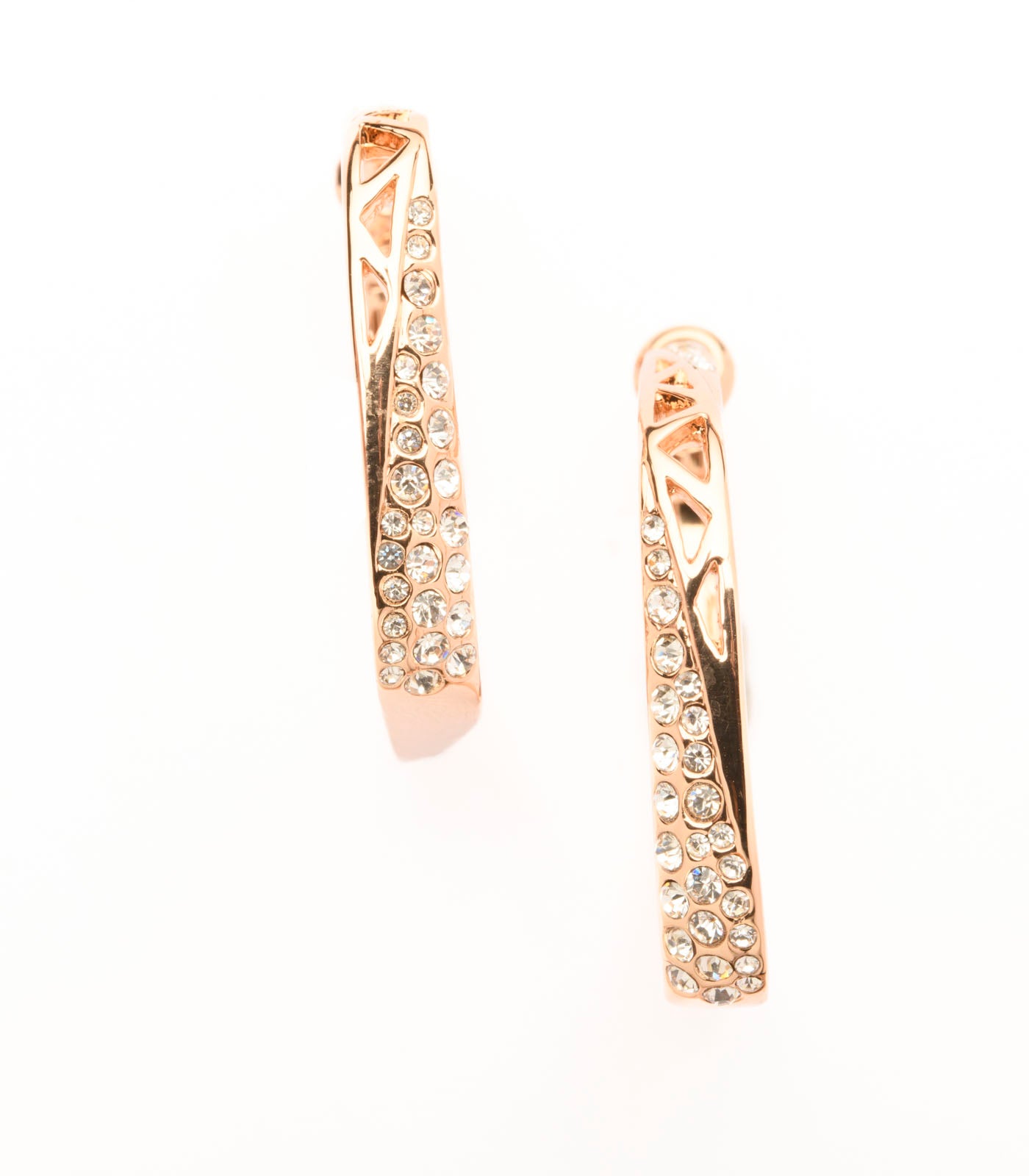 Hand-Finished Brass Plates Of The Shiny Stones Earrings (Brass)