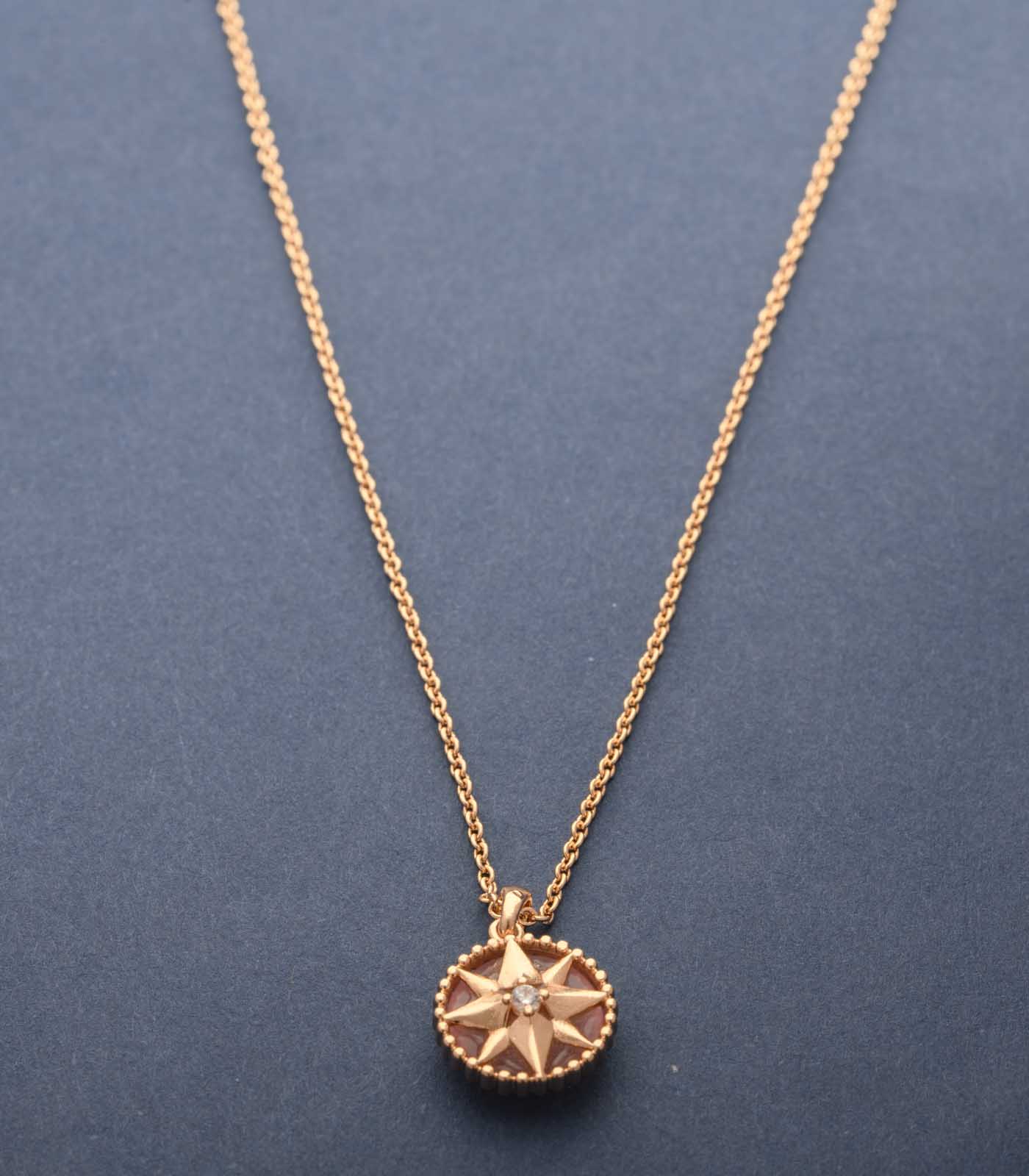 Hand Crafted Beautiful Brass Compass Necklace (Brass)