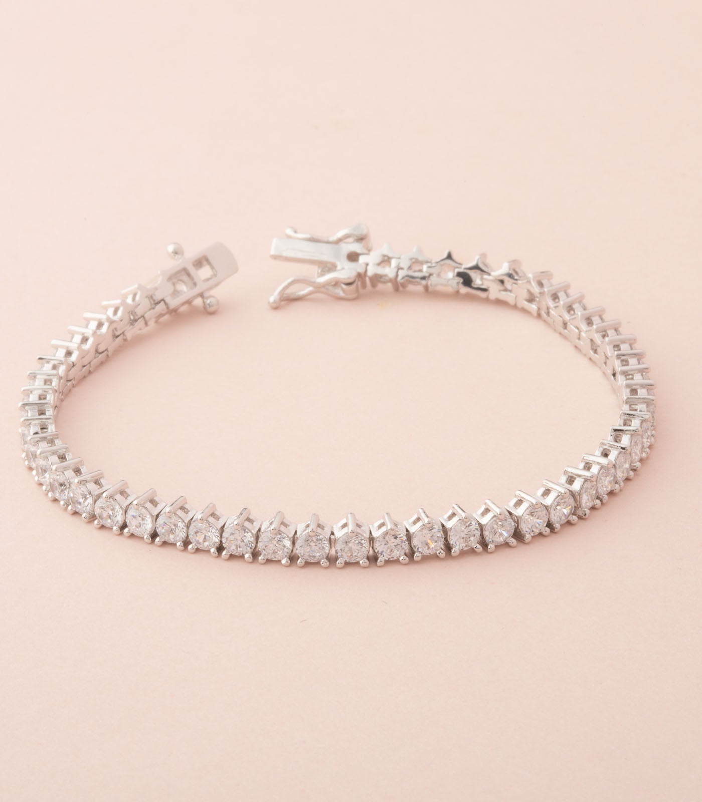 Heart Of Desire SIlver Color Bracelet (Brass)