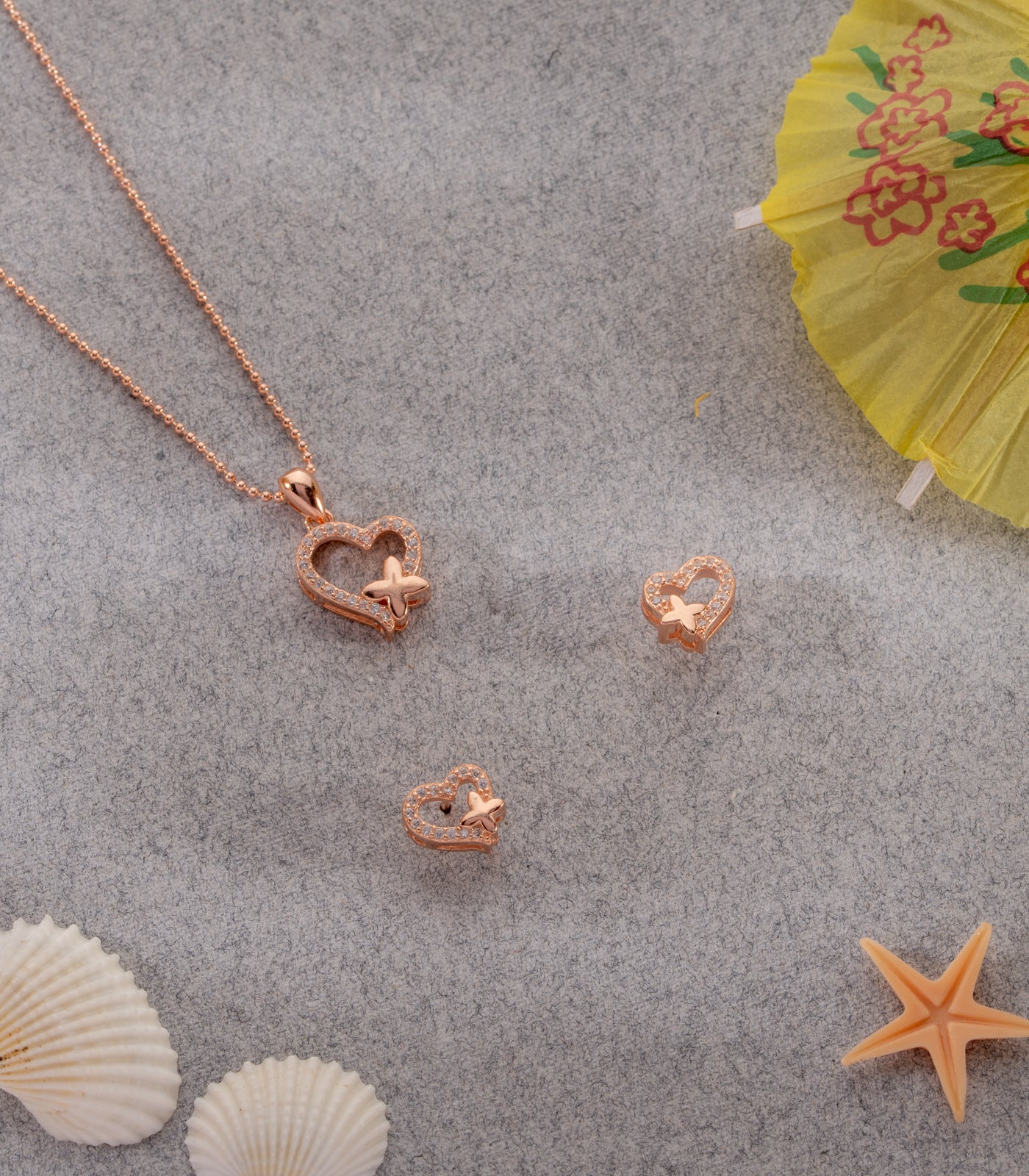 Little Heart Glory Pendant Set (Silver)