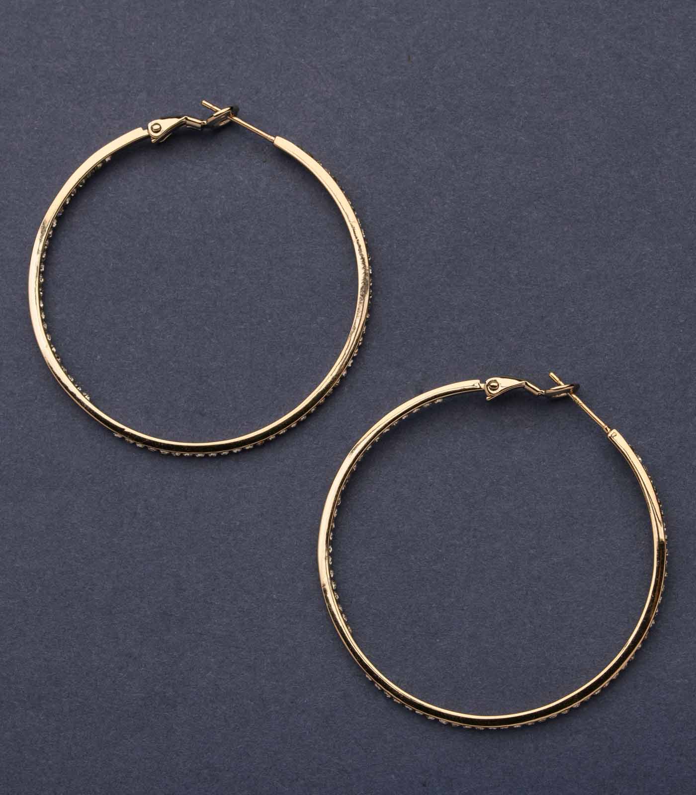 Long Silver Loops Earrings (Brass)