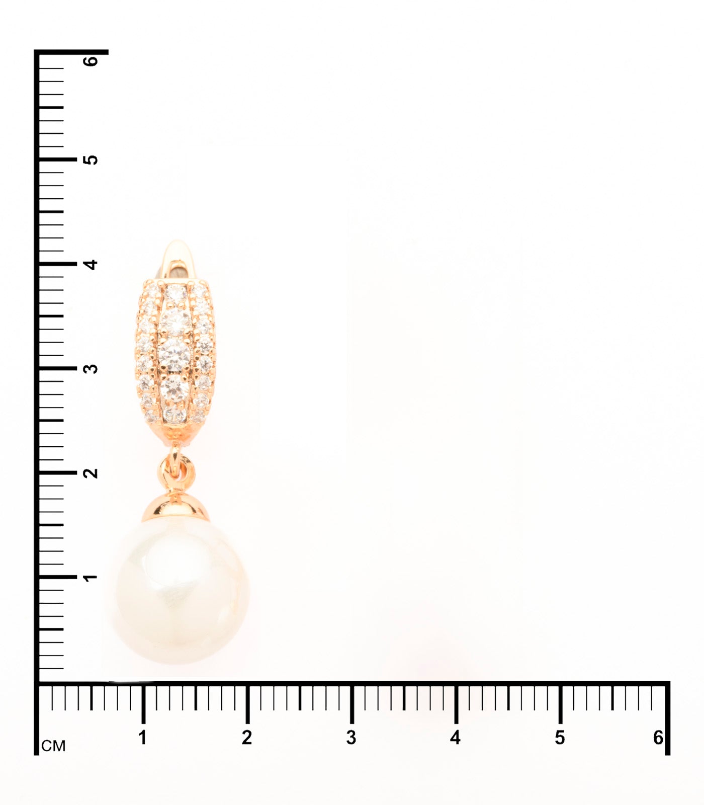 Lovely Falling Drops Of Pearls Earrings (Brass)
