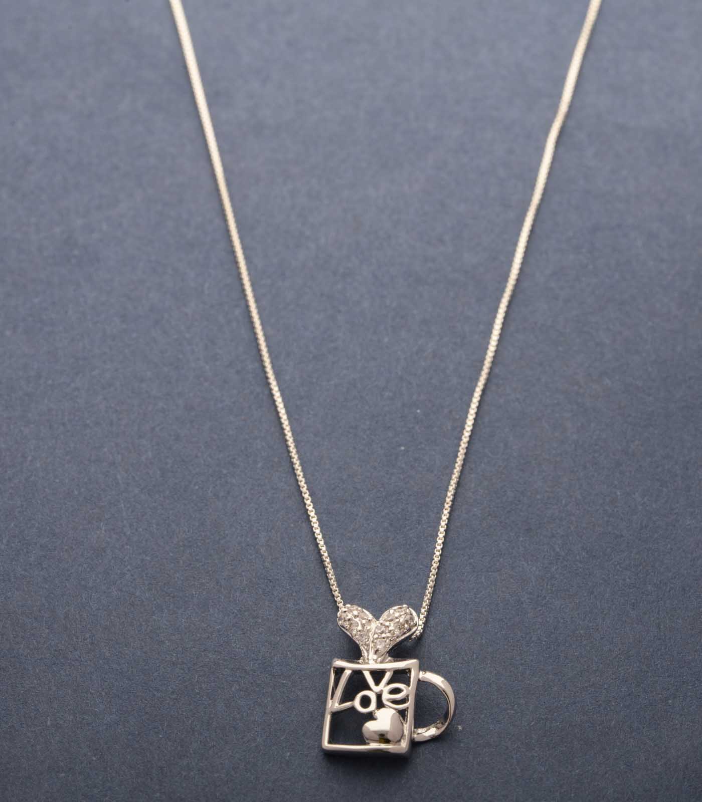 Minimalistic Box Of Love Necklace (Brass)
