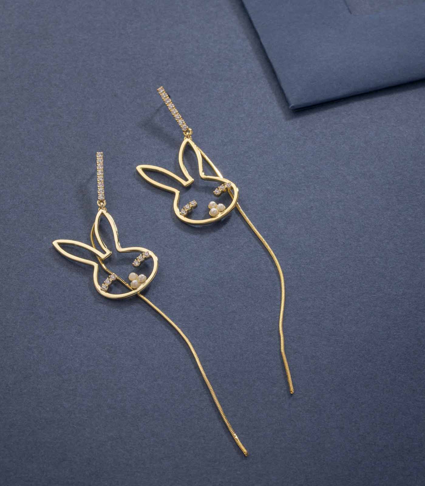 Miracle Rabbit Earrings (Brass)