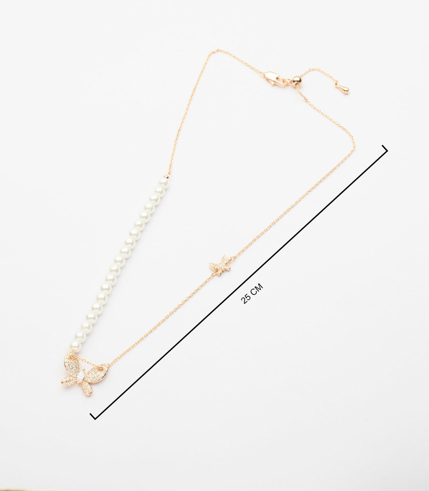Morden Stylish Wings Of Pearls Necklace (Brass)