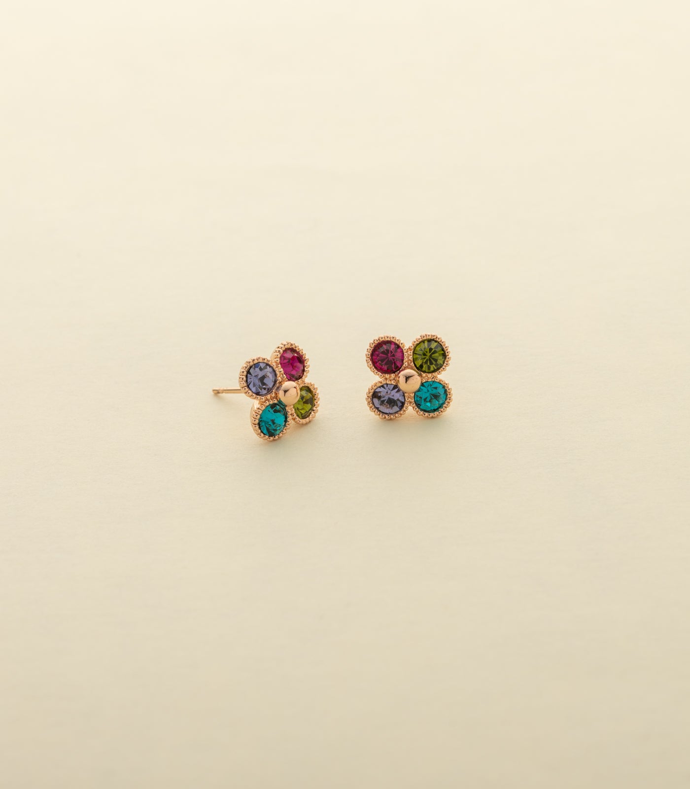 Multicolour Square Earrings (Brass)