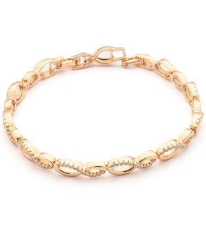One-Of-A-Kind Golden Color Loops Bracelet (Brass)
