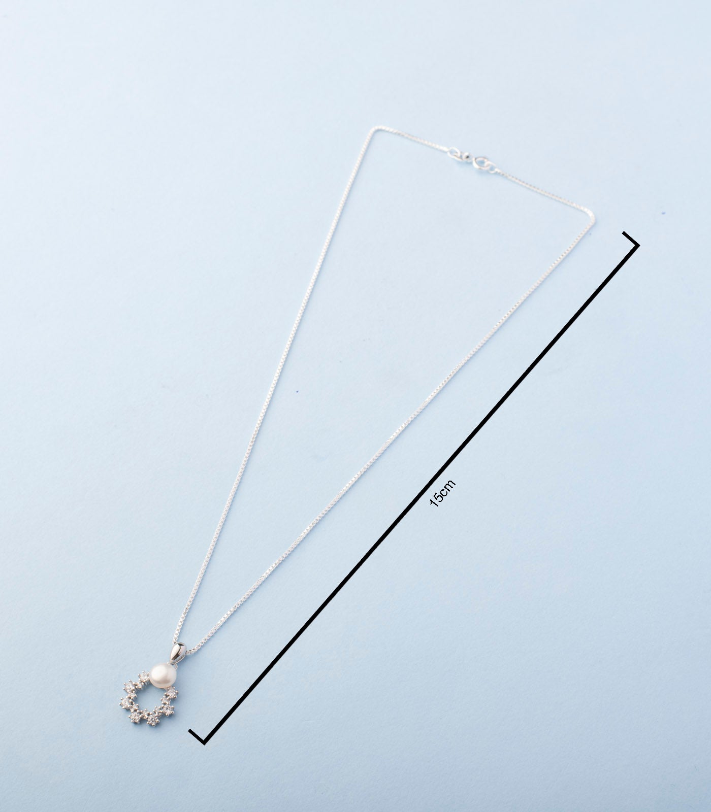 Pearl Ring Pendant Set (Silver)