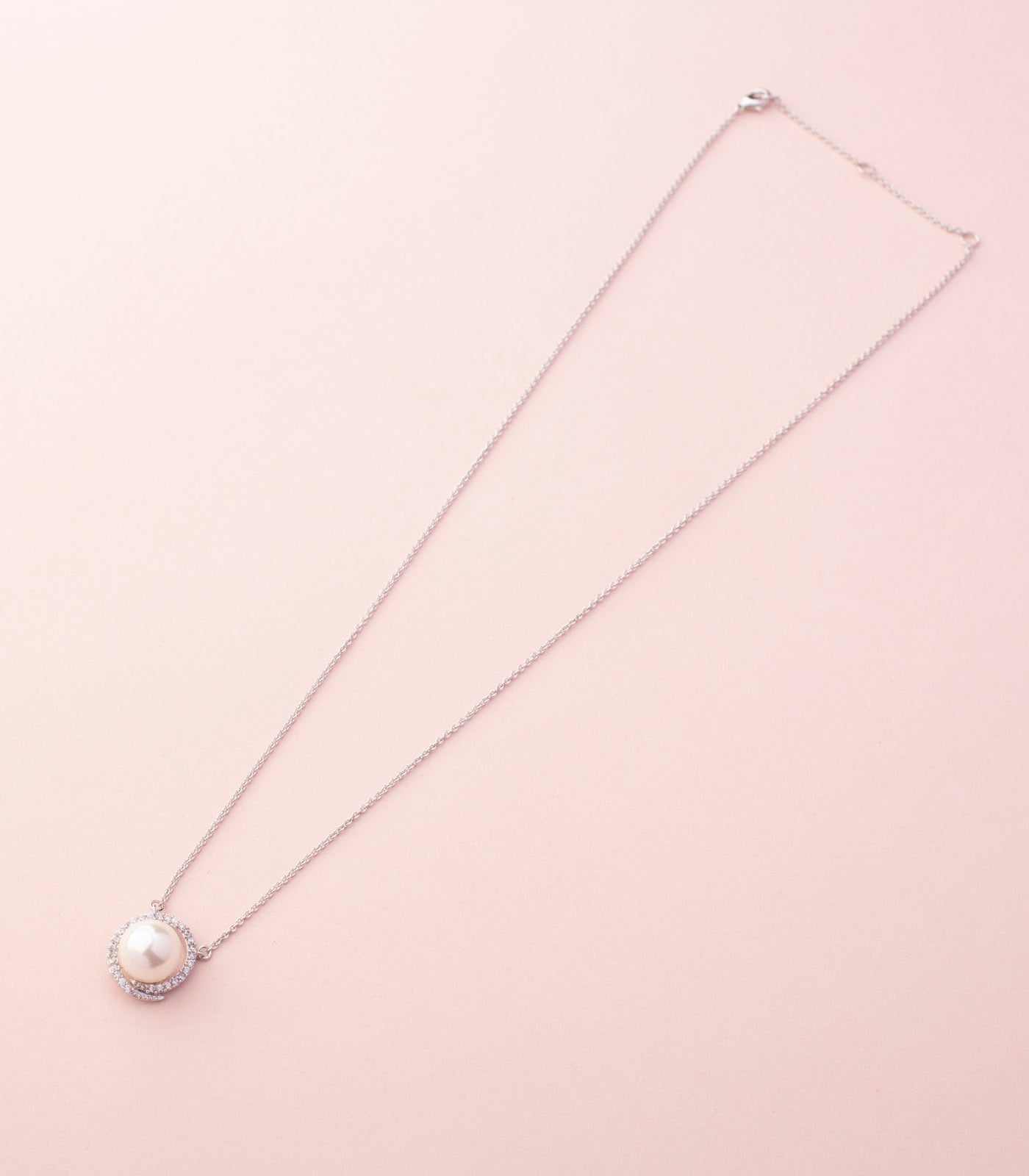 Pearl bling chain pendant (Brass)