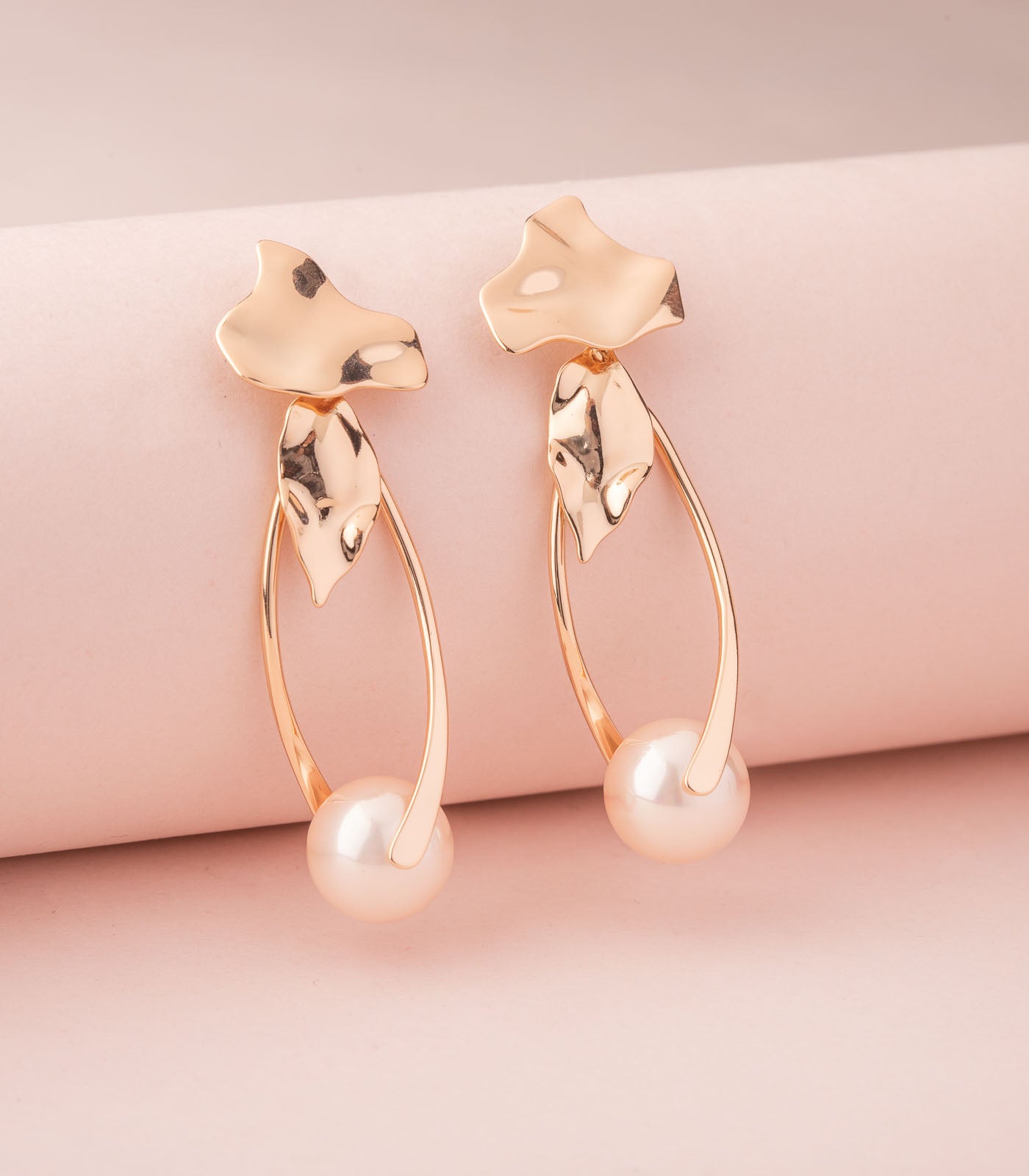 Pearls Of Beauty Earrings (Brass)