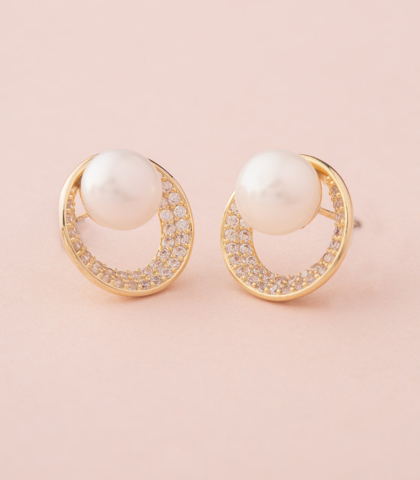 Pearls Of Sunshine Earrings (Brass)