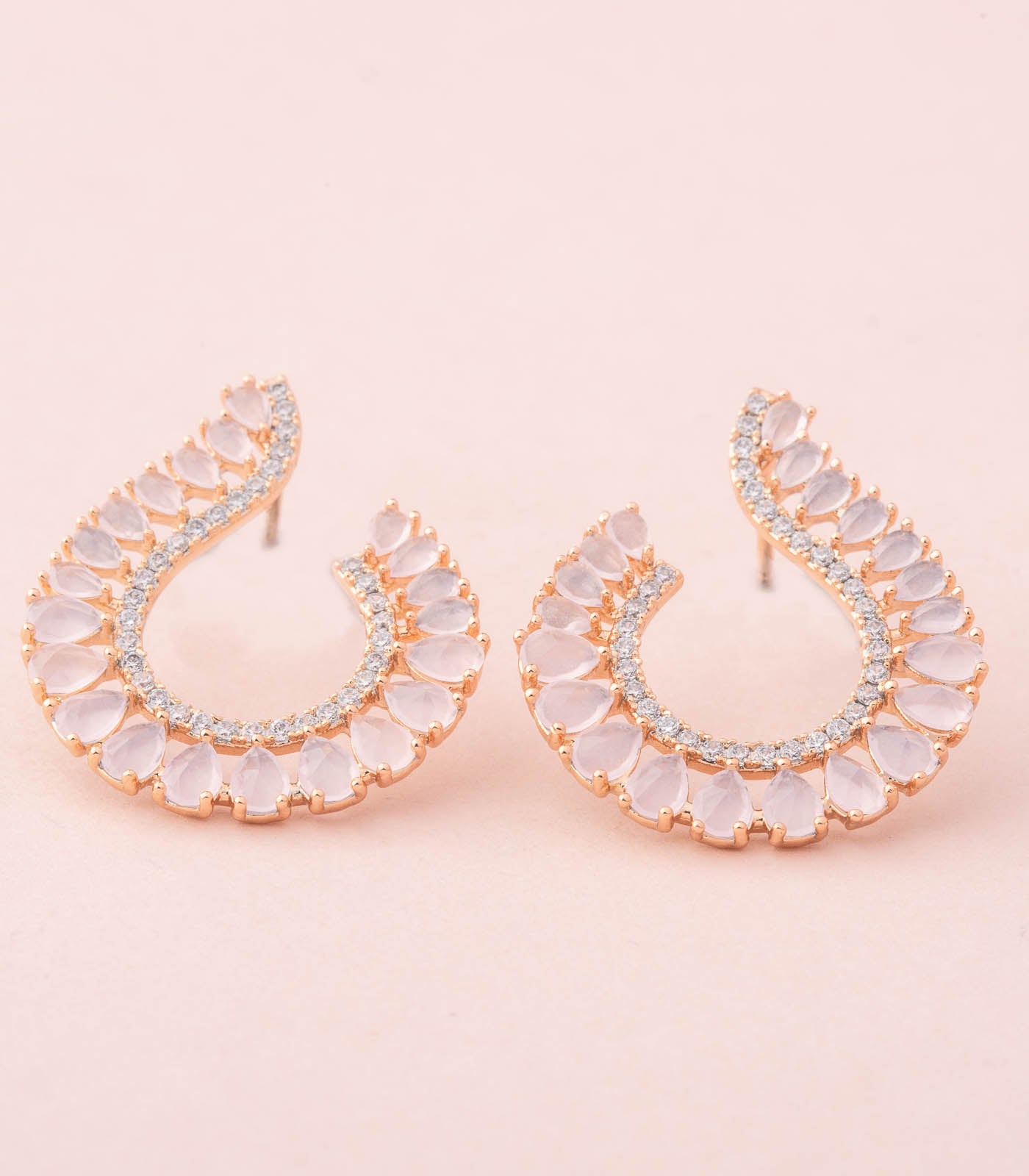 Pearly White Drop Earrings (Brass)