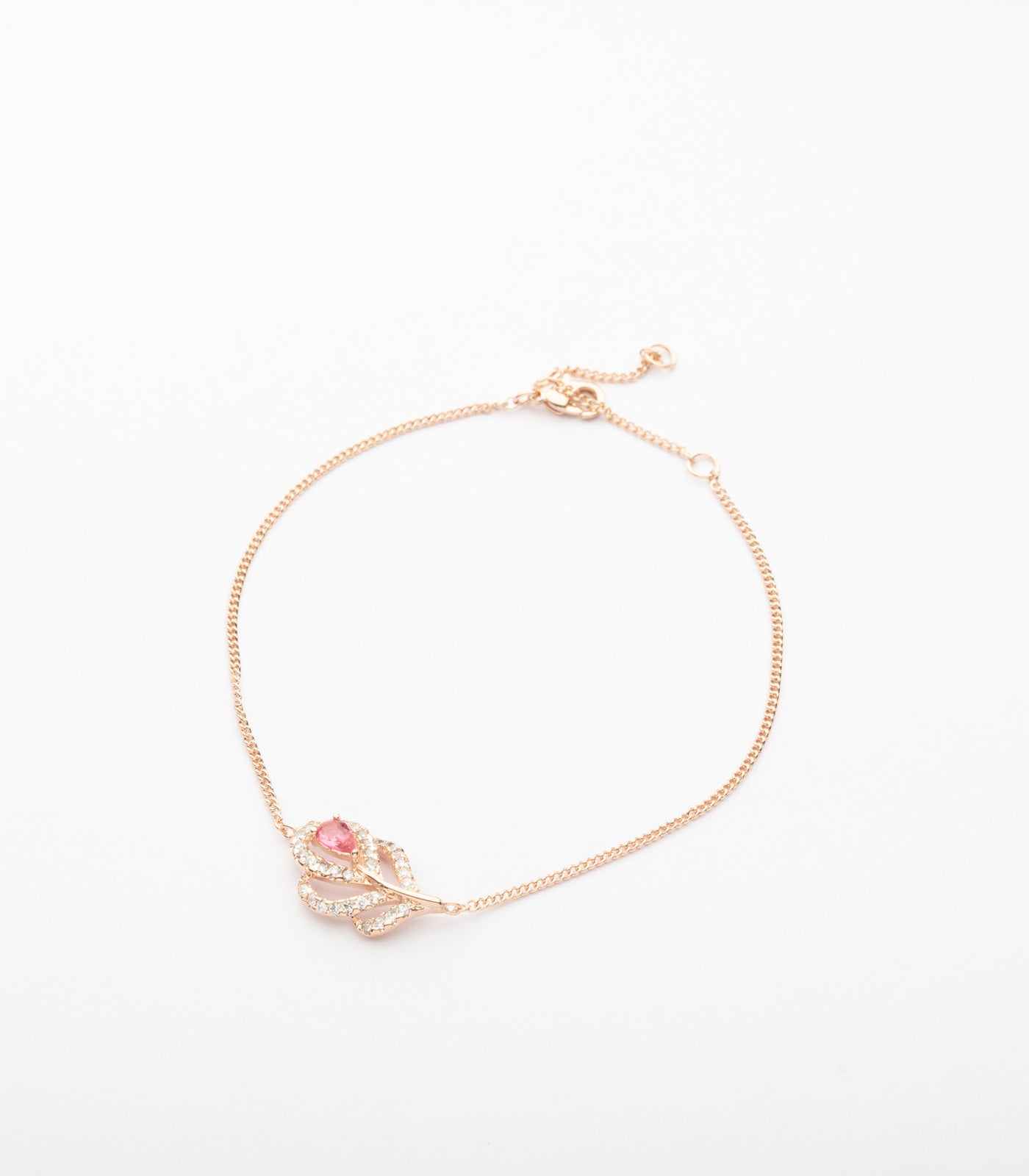 Pink Dry Flower Bracelet (Brass)