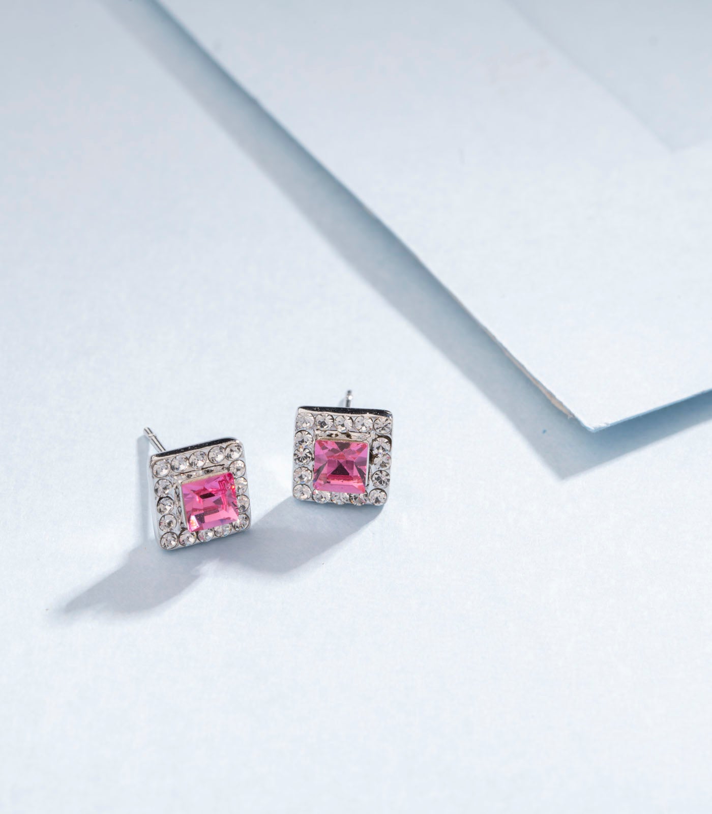 Pink Panache earrings (Brass)