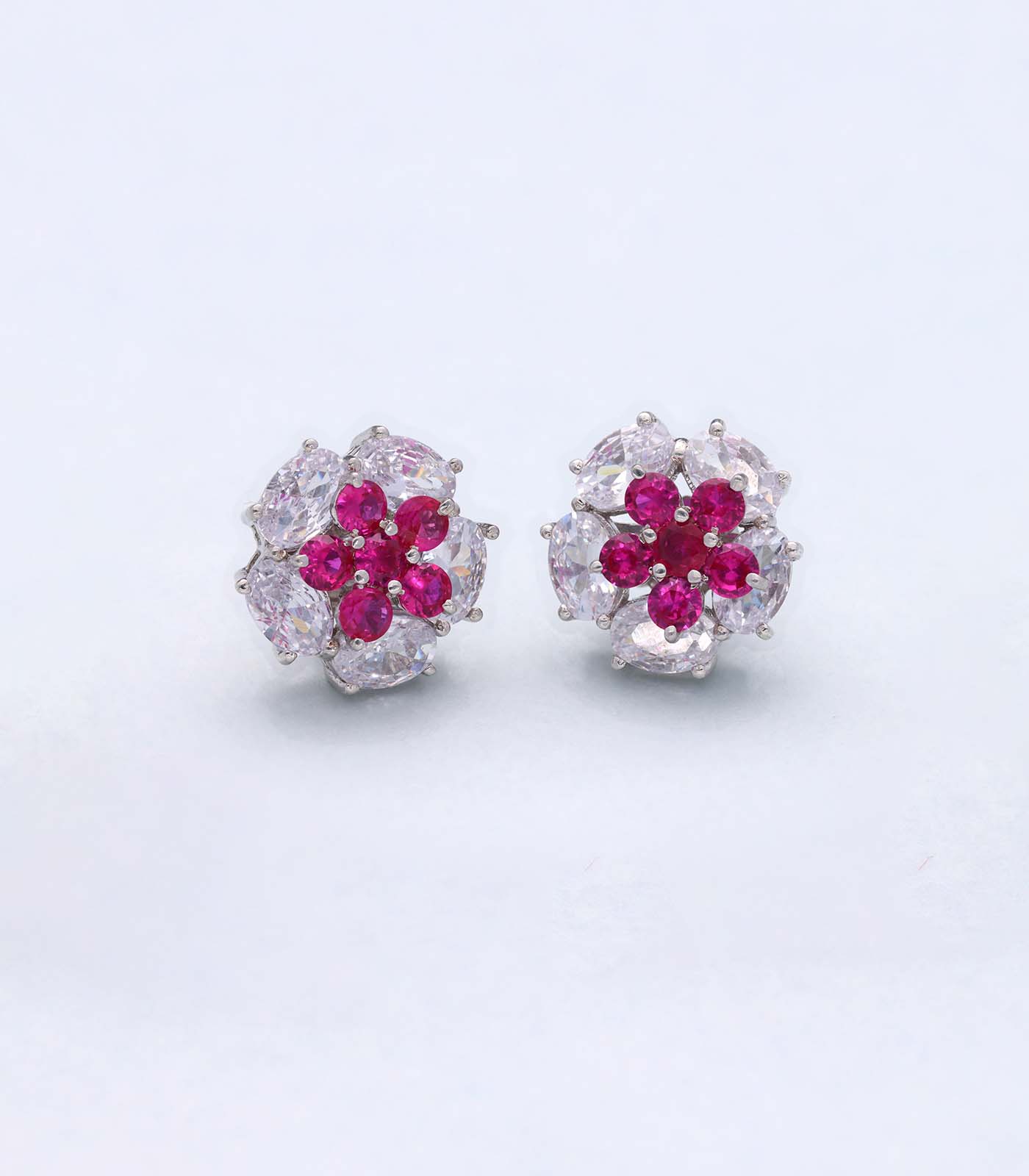 Pink queen earrings(Silver)