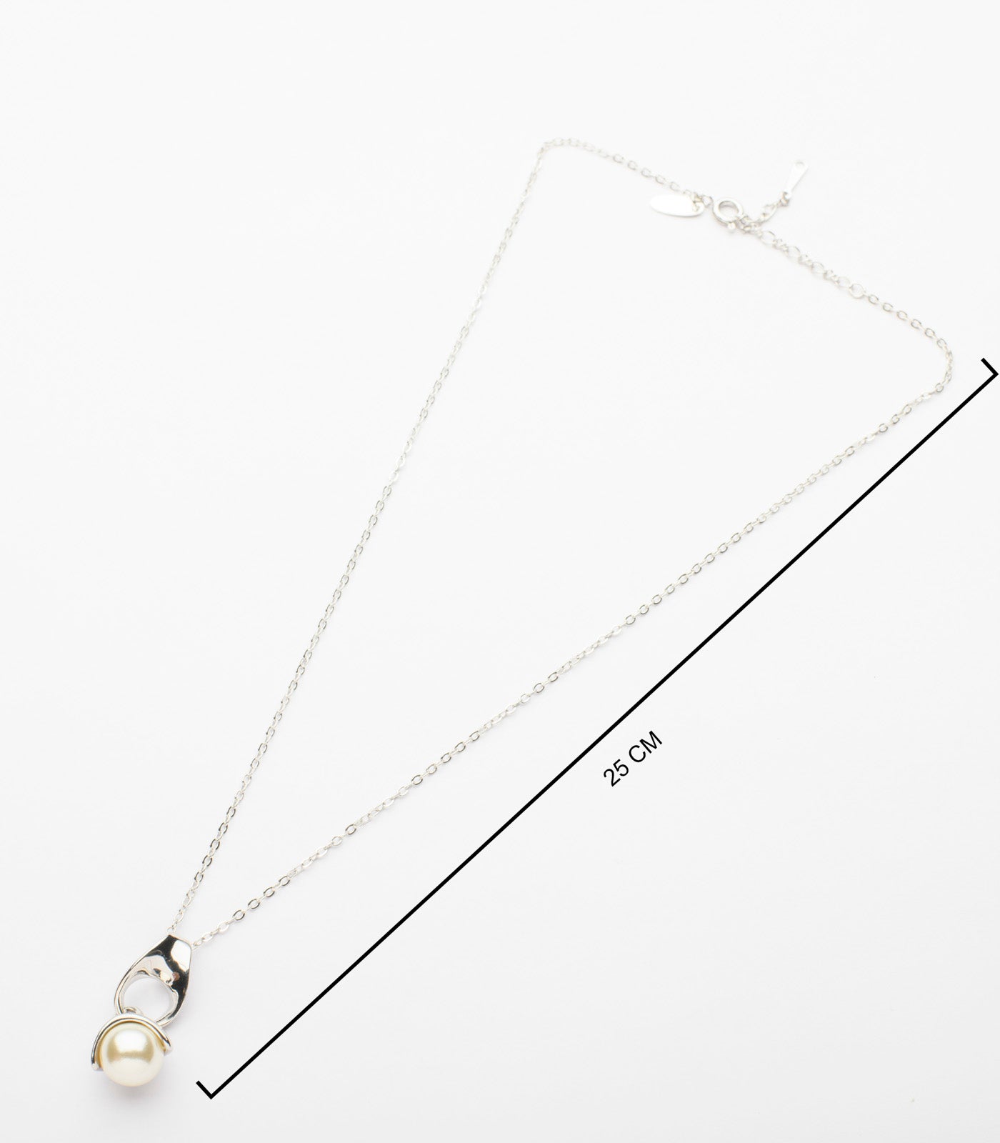 Precious Tangled Silver And Pearls Necklace (Brass)