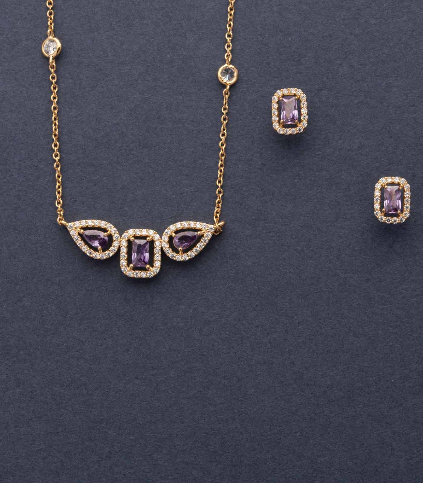 Purple Fantacy Pendant (Brass)