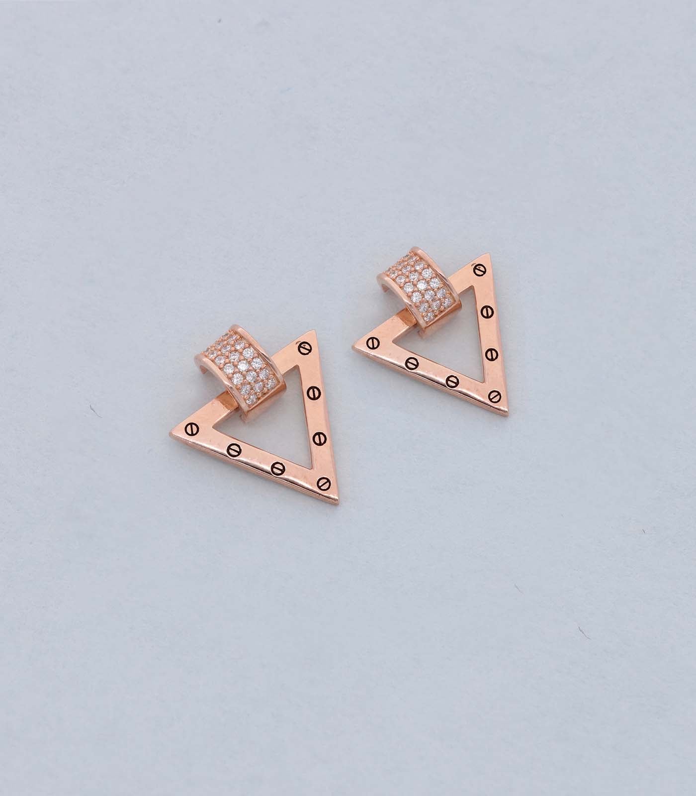Quirky triangle earrings(Silver)