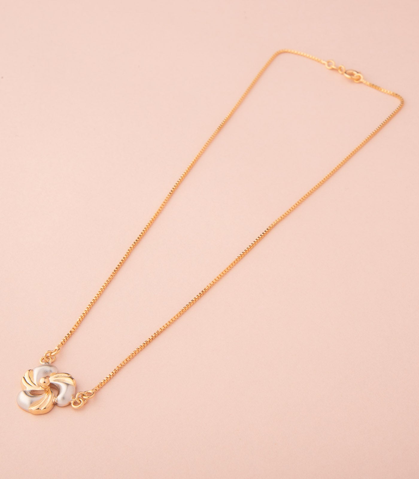 Rosegold Spirals Pendant (Brass)