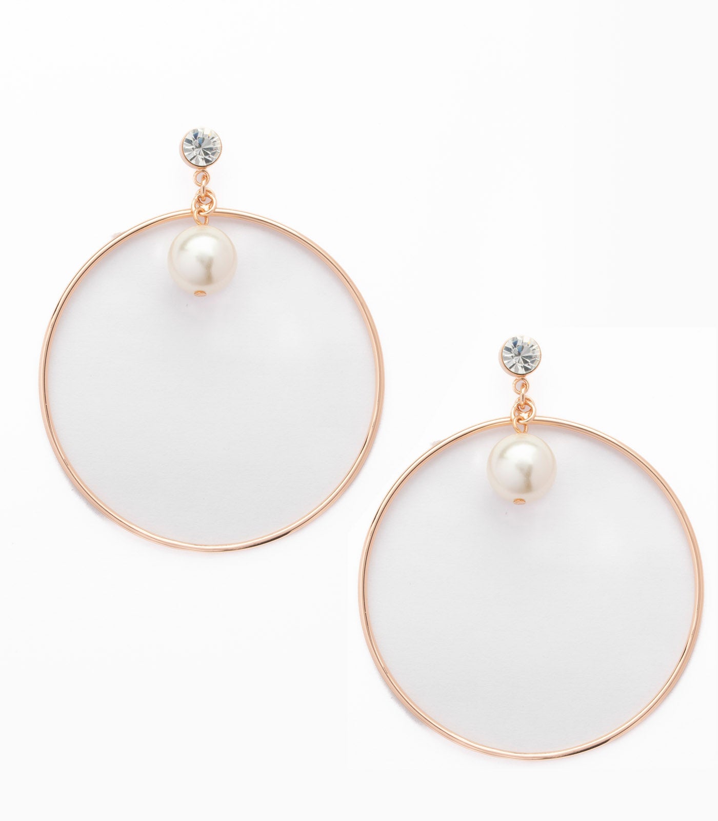 Round Pearl Earring (Brass)