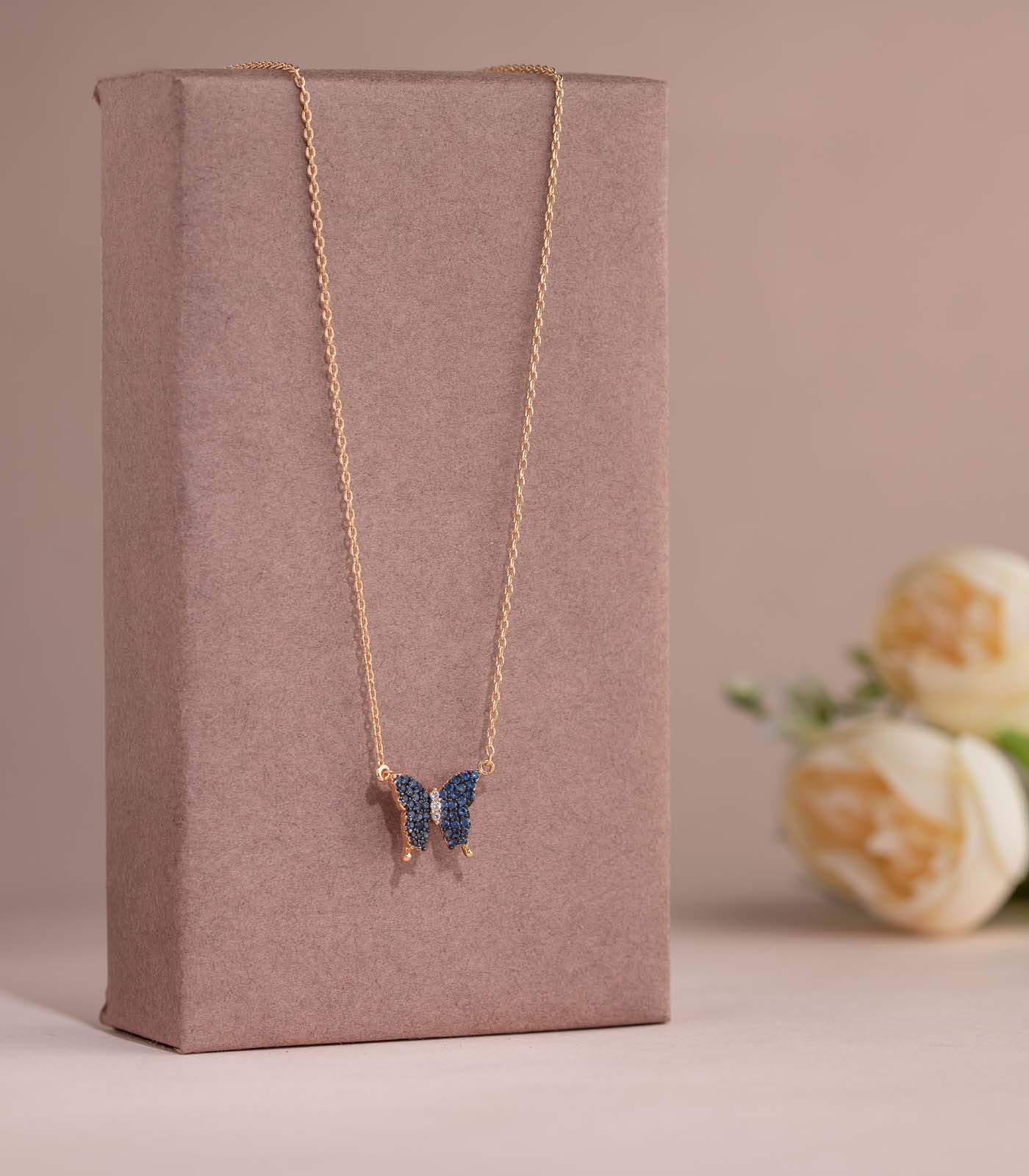 Royal Butterfly - Golden Chain Pendant (Brass)
