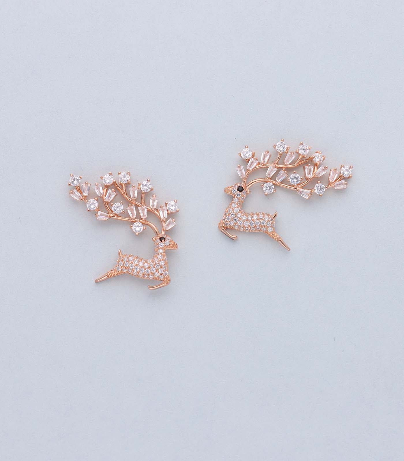 Royal reindeer earrings(Silver)