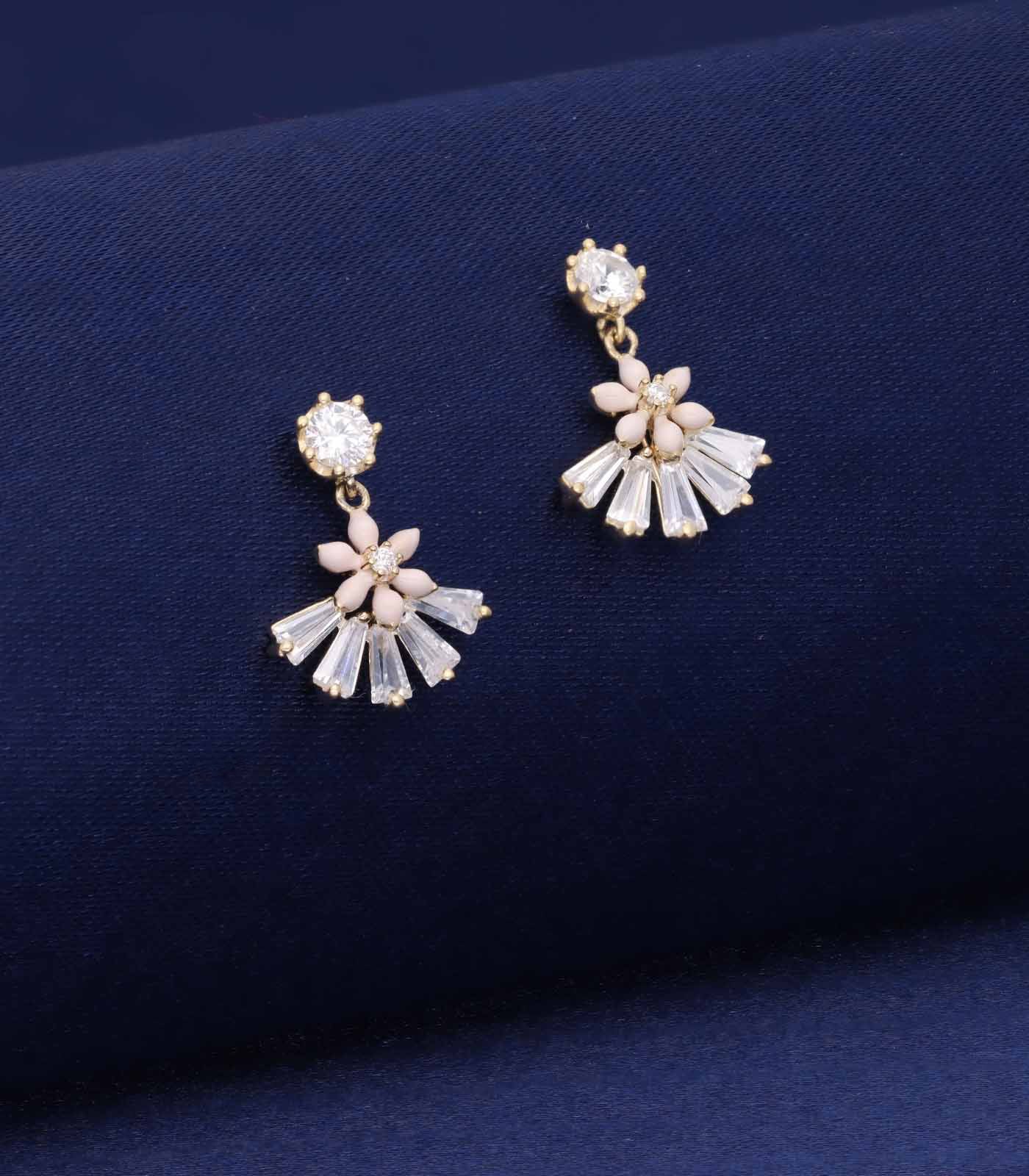 Scented flower earrings(Silver)