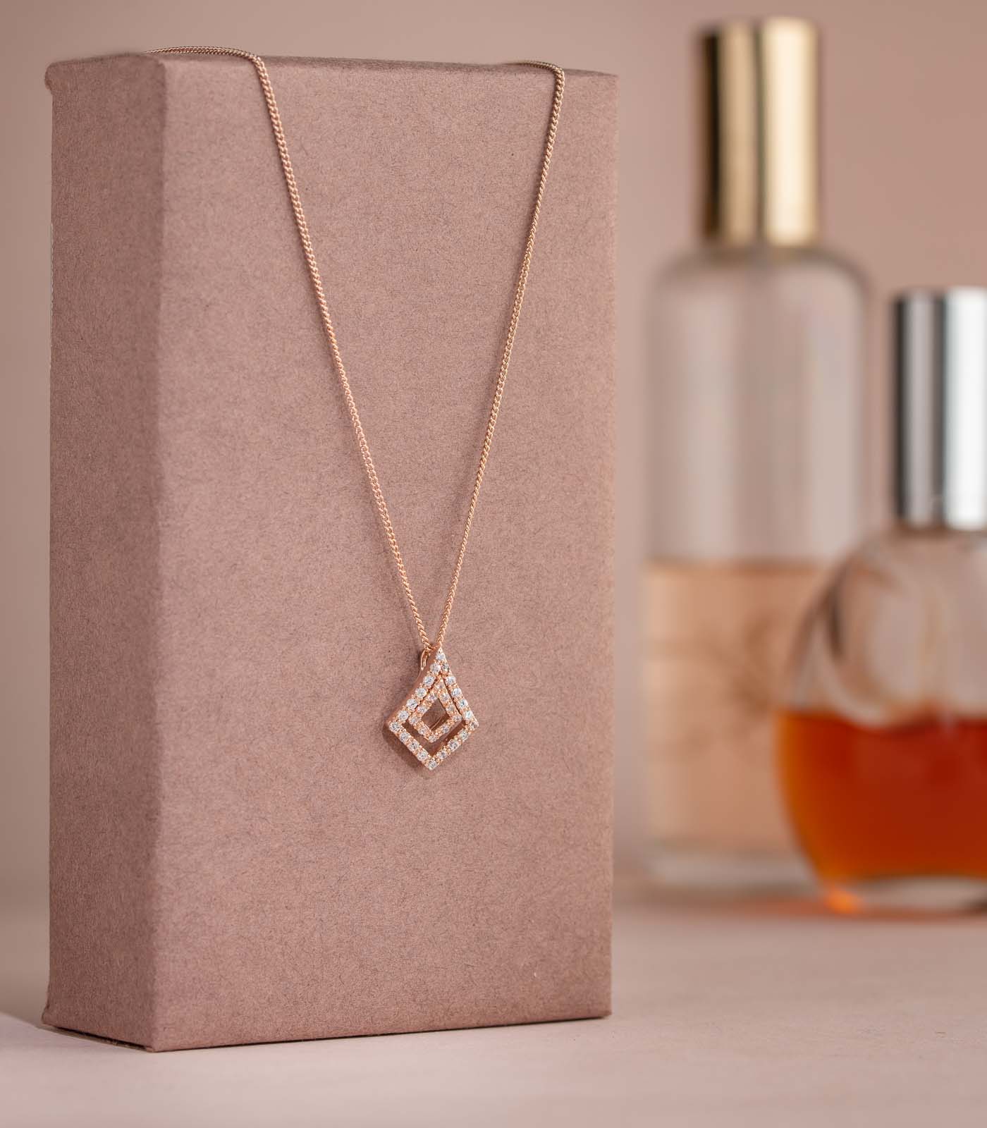 Shimmer Triangles - Golden color Pendant (Brass)