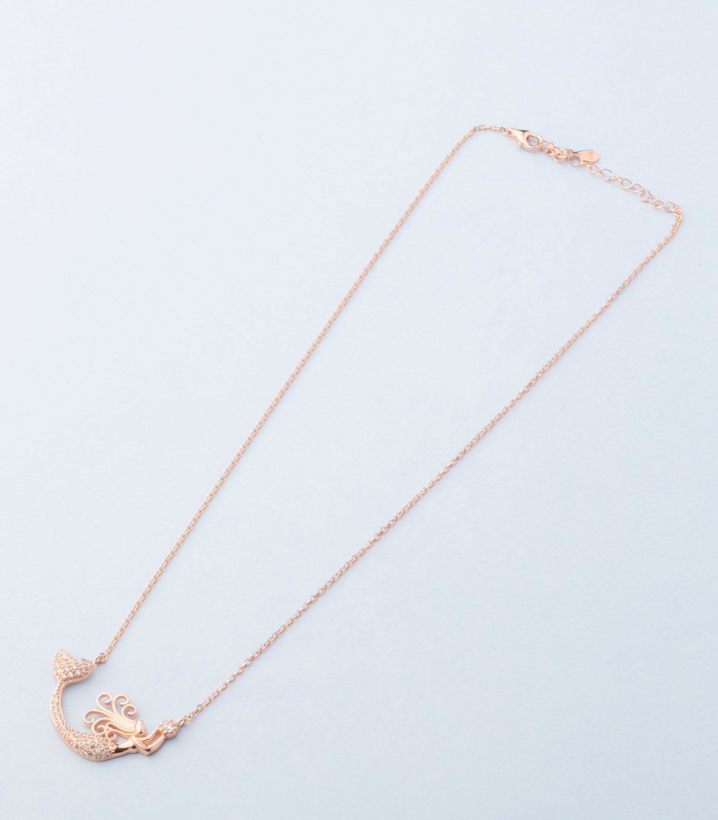 Shiny Mermaid chain pendant (Silver)