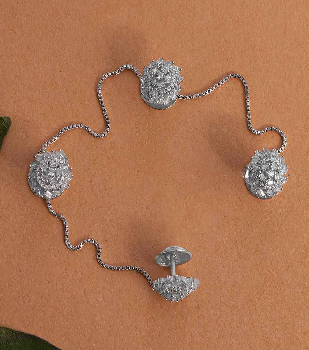 Silver Fancy Button Set