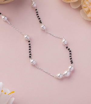 Silver Pearl Mangalsutra