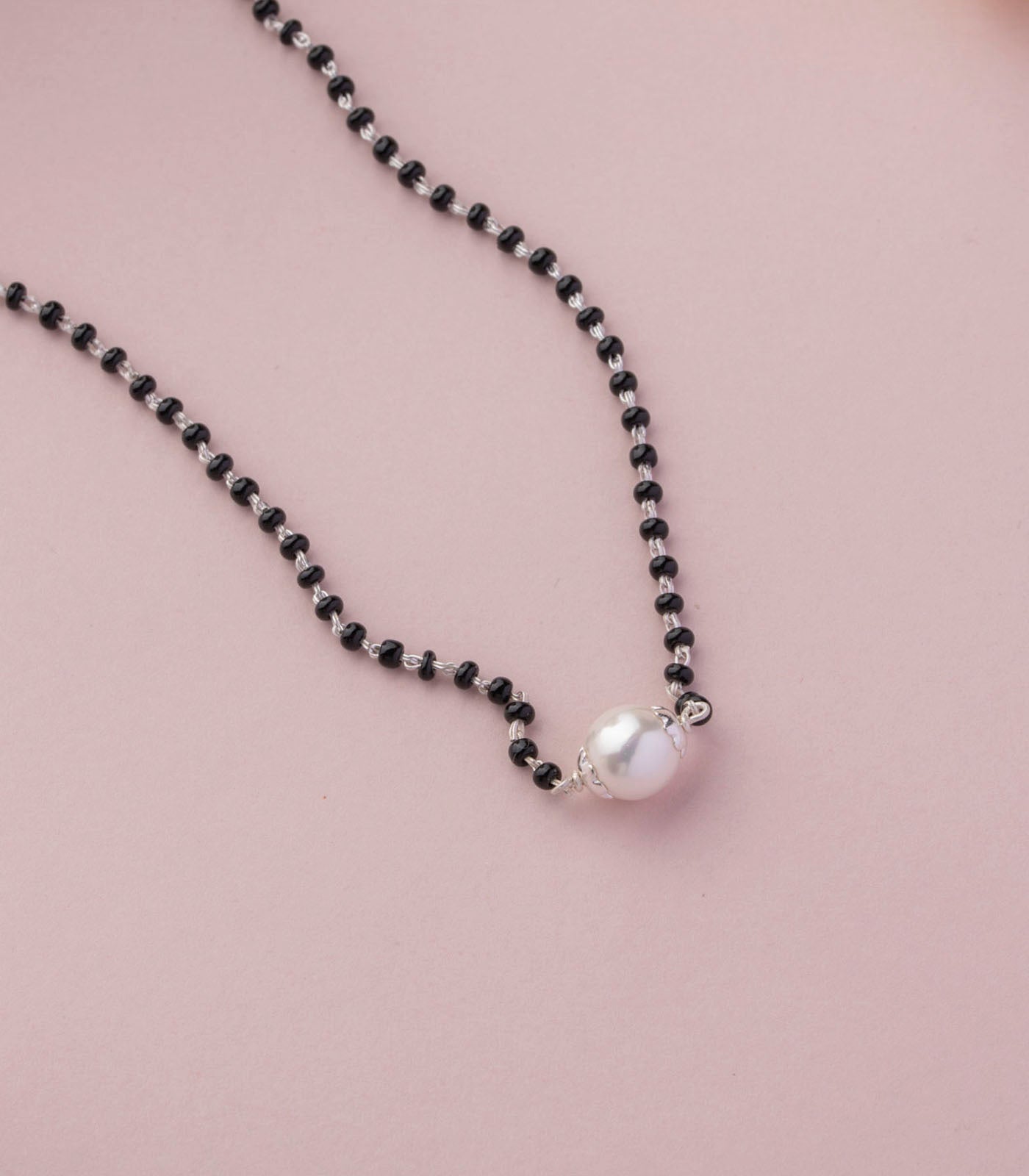 Silver Pearl Mangalsutra