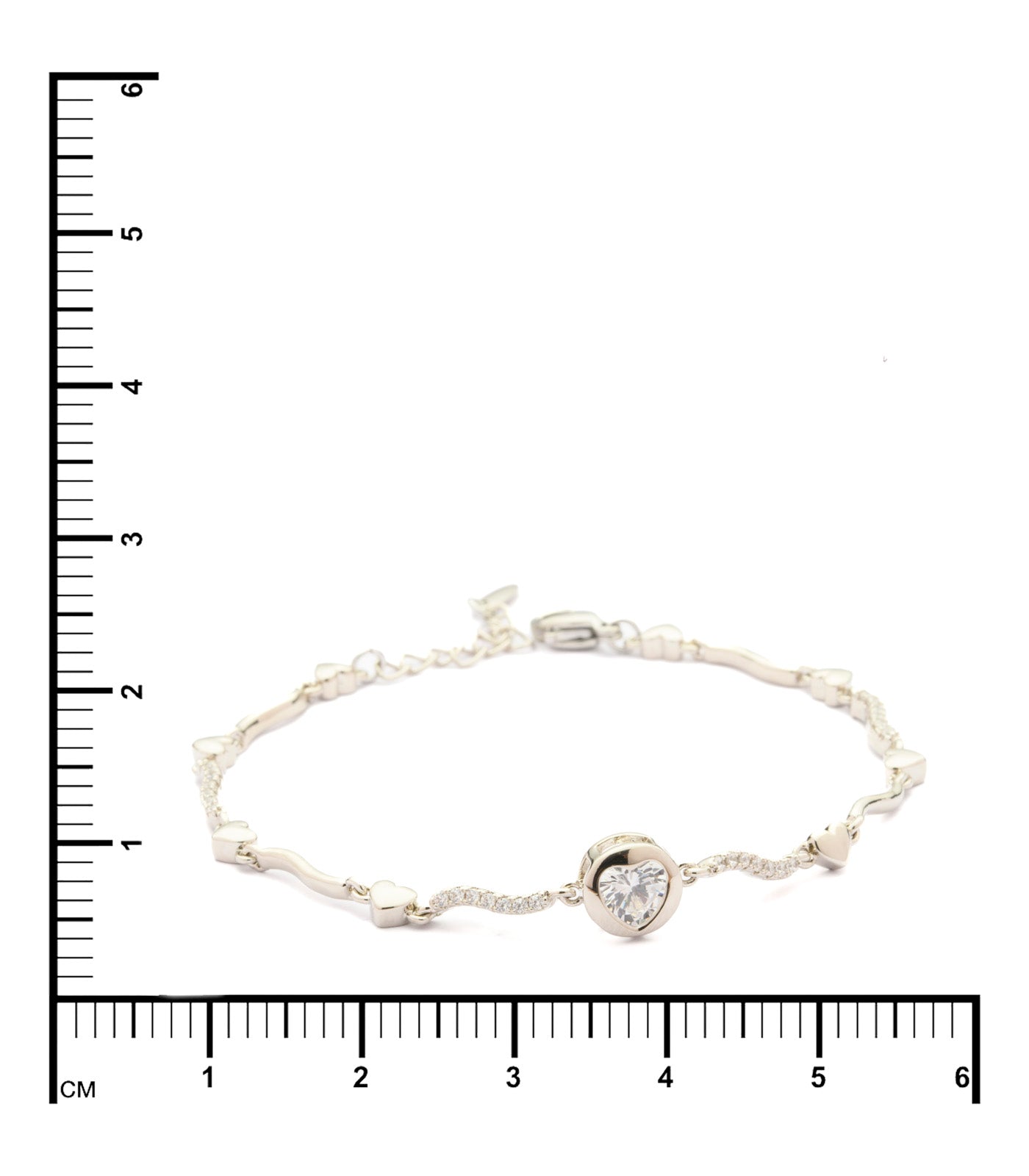 Silver Thread Of Tiny Pendants Bracelet (Brass)