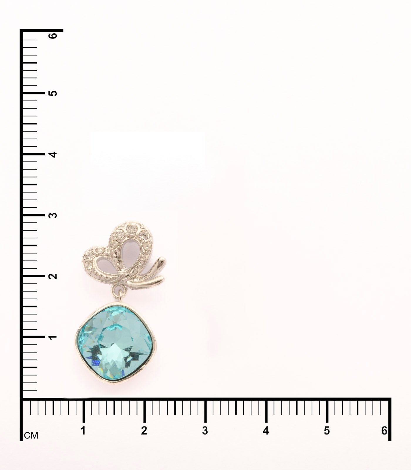 Silver birds And Blue Gem Tops (Brass)