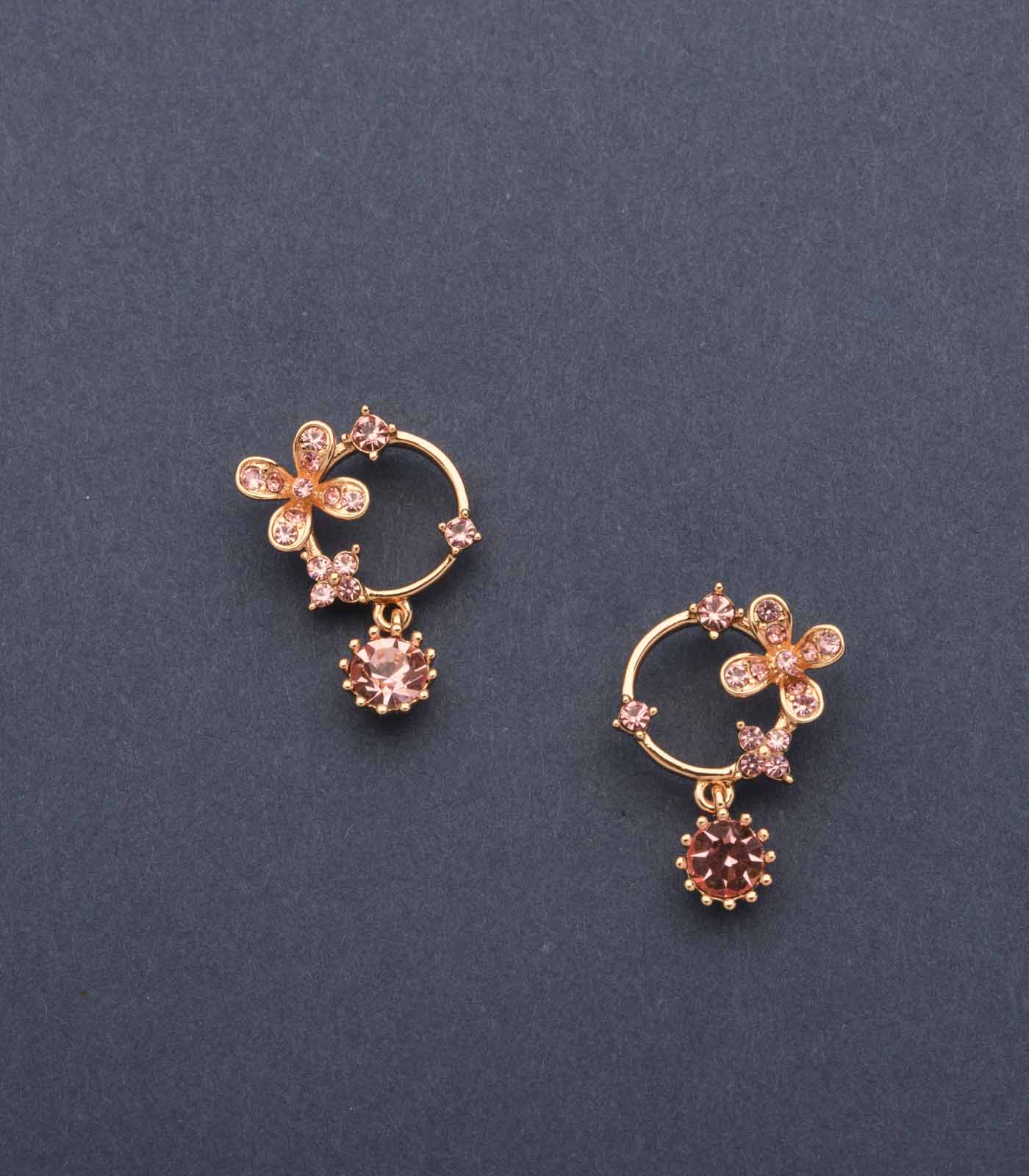 Sparkling Circles Of Flowers Of Gems Tops (Brass)