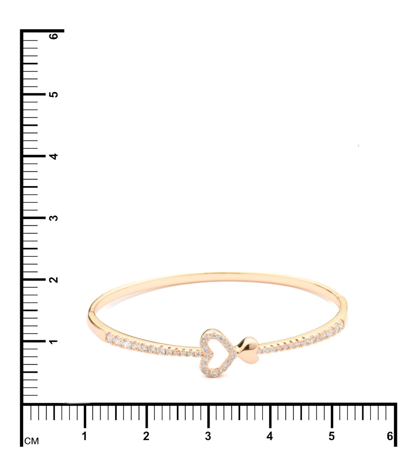 Stylish Golden Heart Bracelet (Brass)