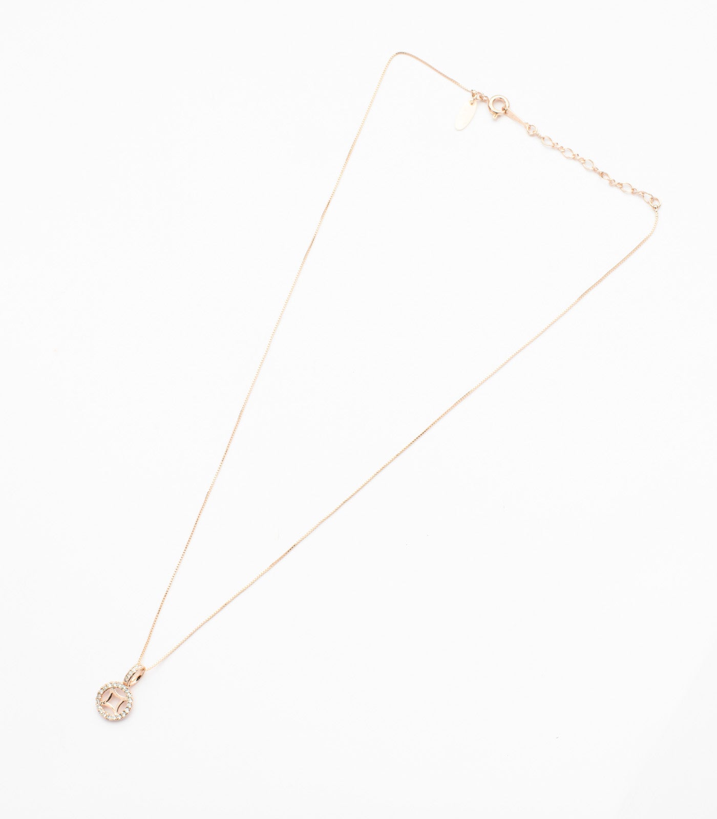 Textured Golden Square In A Loop Necklace (Brass)