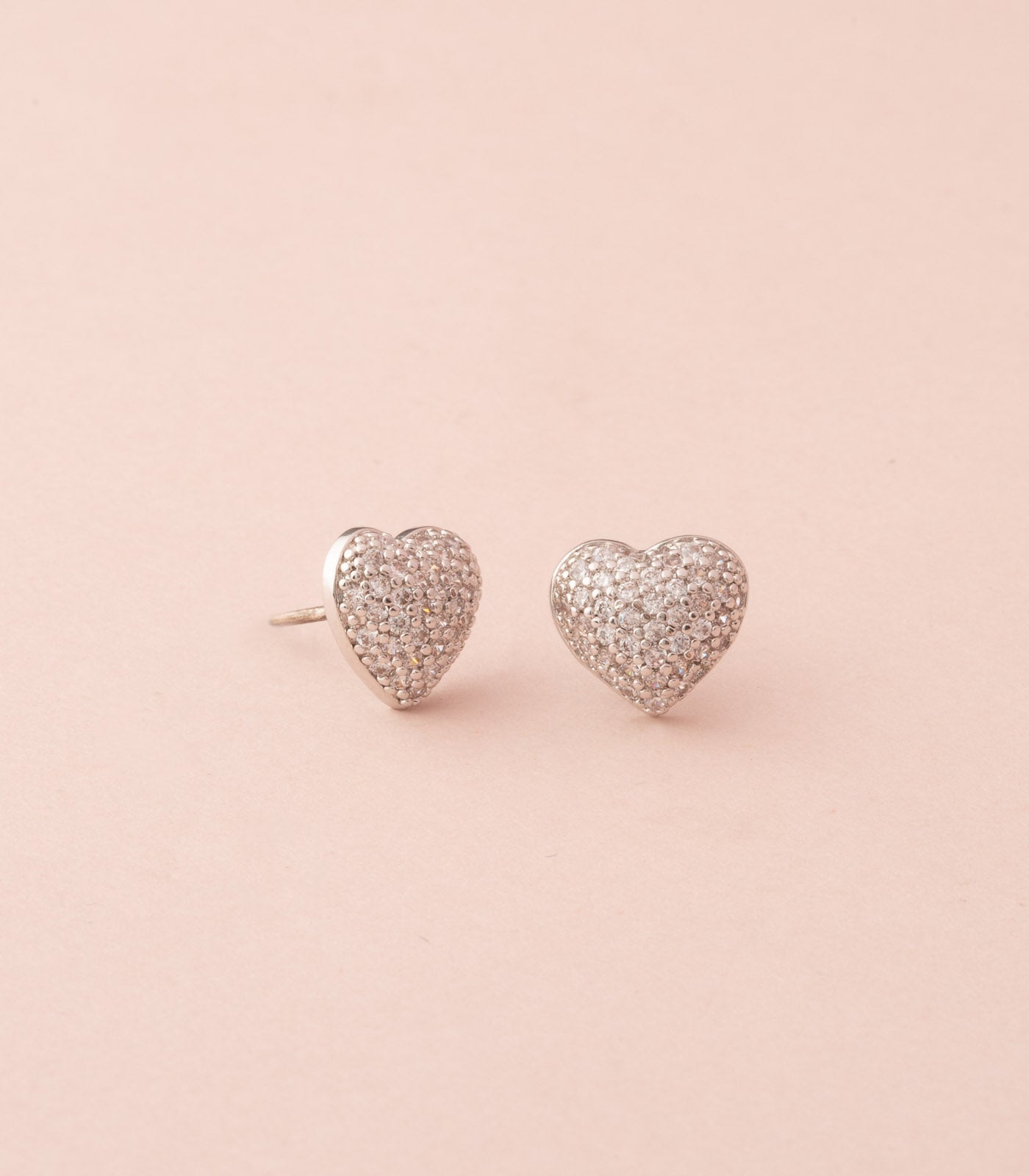 Tiny Heart Cluster Earrings (Brass)