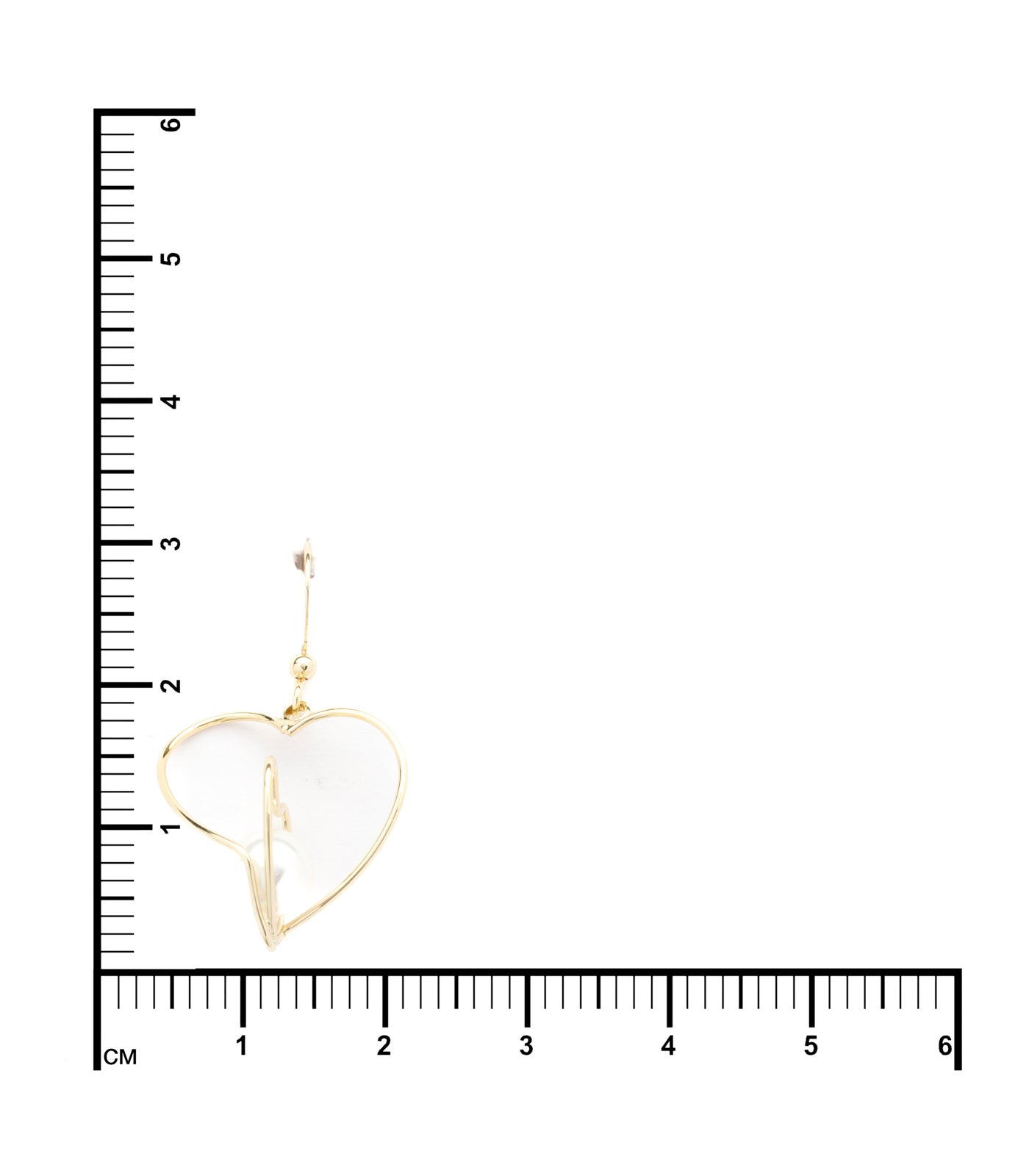 Trendy Heart Pearly Earrings (Brass)