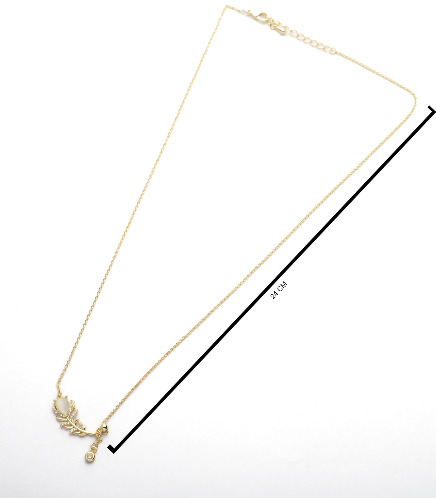 White Druzzy Stone Pendant (Brass)
